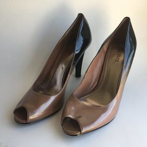 Alfani Black & Taupe Ombre Open Toe, Size 10M